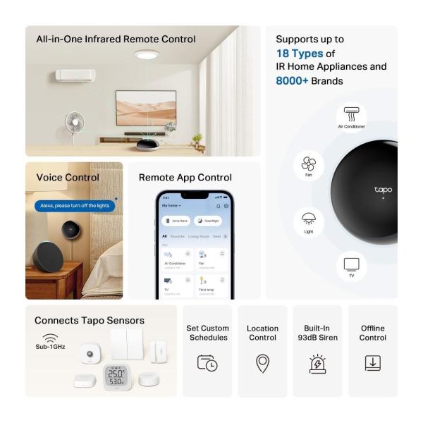 TP-Link Tapo H110 WiFi Chytrý infračervený IoT hub Tapo (2, 4GHz,  BT,  Matter certified)3