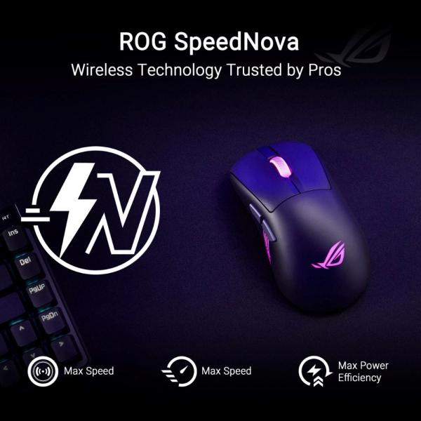 ASUS myš ROG Keris II Origin,  bezdrátová herní myš,  černá12
