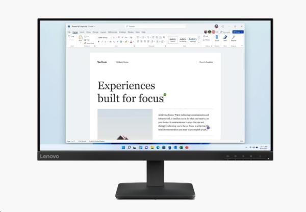 LENOVO LCD L24-4e - 23.8",IPS,16:9,1920x1080,4/6ms,250 cd/m2,1300:1,HDMI.VGA,VESA,3Y1