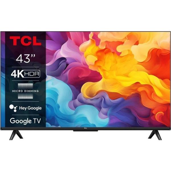 BAZAR - TCL 43V6B 43" TV,  4K Ultra HD,  LED,  HDR,  Google TV,  Chromecast,  Bluetooth,  Wi-Fi - poškozený obal