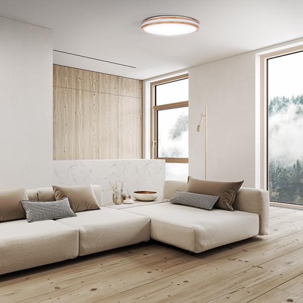 Solight LED osvětlení s dálkovým ovladačem Woody,  48W,  3360lm,  38cm,  změna chromatičnosti,  stmívatelné1