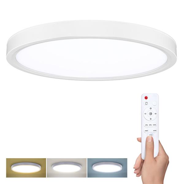 Solight LED osvětlení s dálkovým ovladačem Estela White,  36W,  2700lm,  30cm,  změna chromatičnosti,  stmívatelné