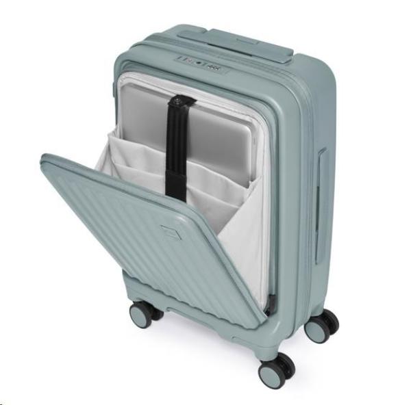 Acer Barcelona luggage 20",  světle modrý,  pevný cestovní kufr,  materiál: 100% recyklovaný PET,  TSA kombinační zámek,  pře3