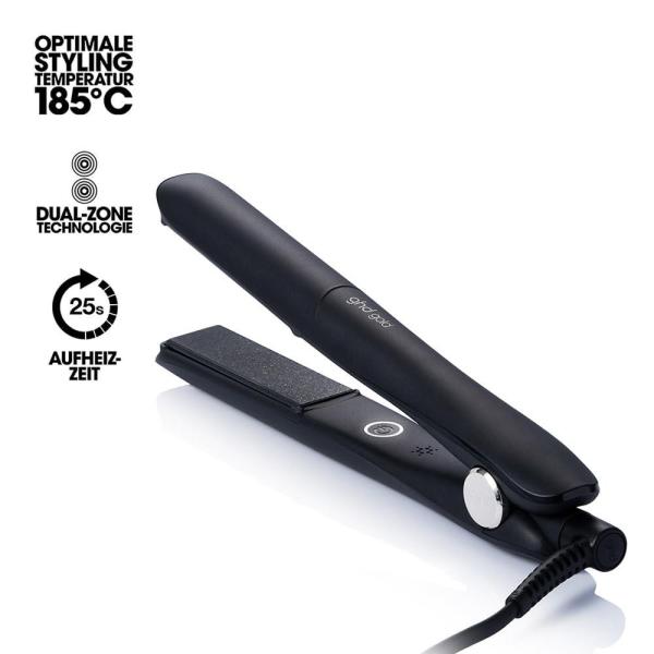 GHD Gold žehlička na vlasy,  keramické destičky,  dárková sada,  Iced Luxe Collection,  černá1