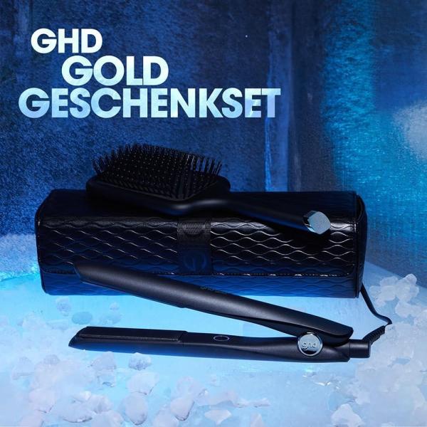 GHD Gold žehlička na vlasy,  keramické destičky,  dárková sada,  Iced Luxe Collection,  černá3