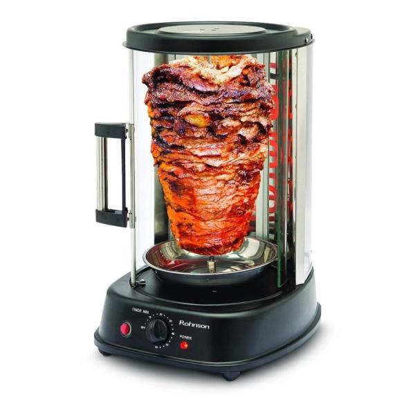 Rohnson vertikální gril,  1500 W,  odkapávací miska,  objem 21 litrů