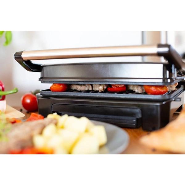 Rohnson panini gril,  800 W,  odkapávací miska,  zámek rukojeti6