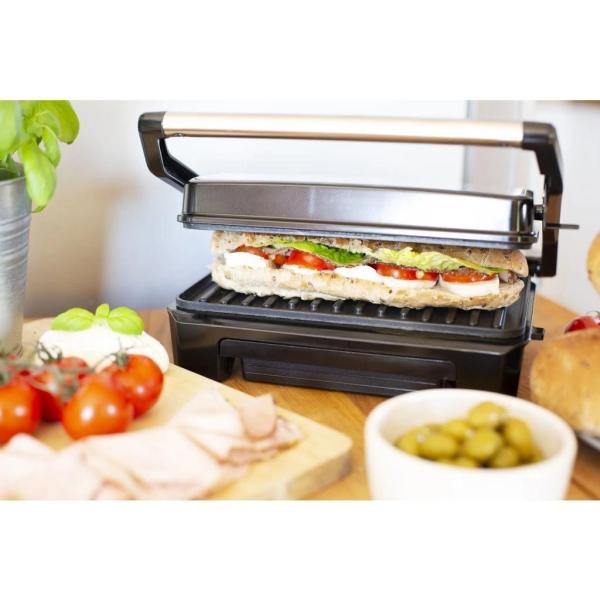 Rohnson panini gril,  800 W,  odkapávací miska,  zámek rukojeti7