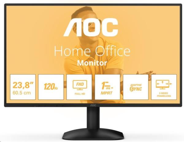 AOC/ 24B31H/ 23, 8"/ IPS/ FHD/ 120Hz/ 1ms/ Black/ 3R