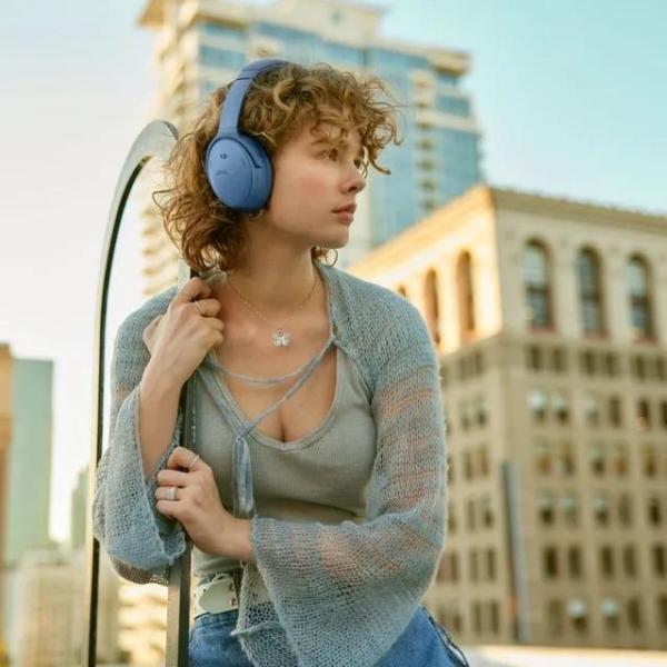 Bose QuietComfort sluchátka,  bezdrátová,  přes hlavu,  USB-C,   ANC,  modrý soumrak5