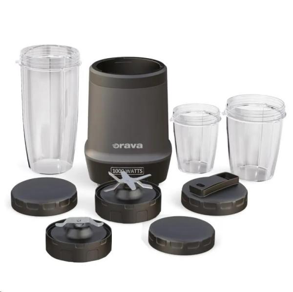 Orava smoothie mixér s 3 nádobami,  1000 W,  2 druhy nerezových nožů2