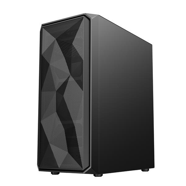 VeinX case ME19A Mid Tower, bez zdroje, 1x USB3.0, 1x USB2.0, 4x 120mm ARGB Fan, 1x ARGB Controller, černá4