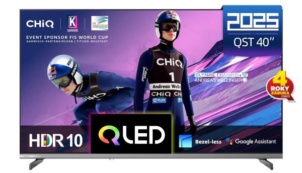 CHiQ L40QST TV 40",  QLED,  Full HD,  Google TV,  Frameless,  Dolby Audio,  dbx-tv,  HDR 10