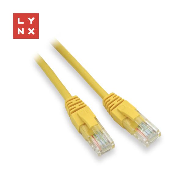 LYNX UTP patch kabel Cat5e,  PVC,  CCA,  10m,  žlutý