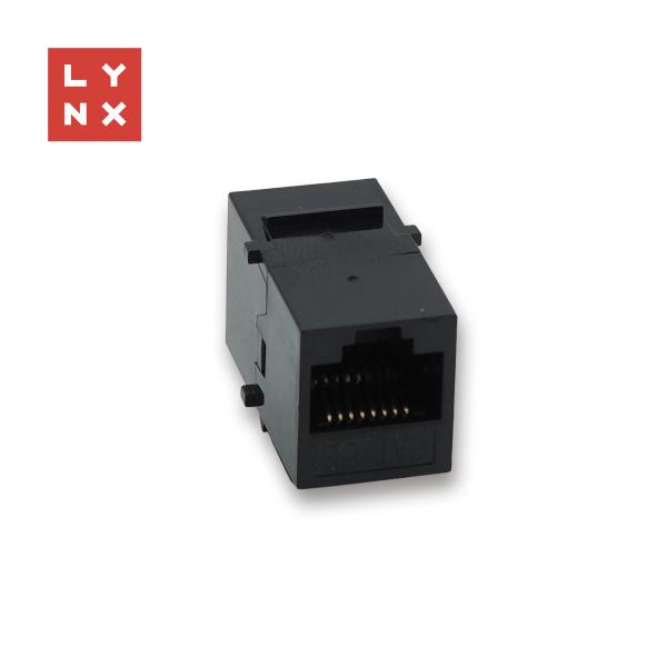 LYNX keystone spojka UTP Cat5e,  8P8C,  černá1