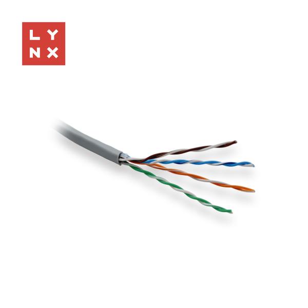 LYNX UTP kabel Cat5e,  PVC (Eca),  celoměděný,  vnitřní ,  šedý,  box 305m