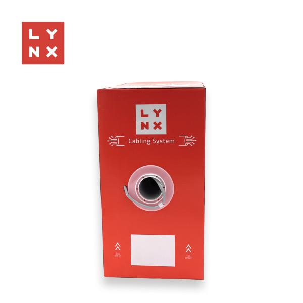 LYNX UTP kabel Cat5e,  LSOH,  celoměděný,  vnitřní,  šedý,  box 305m2