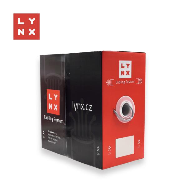 LYNX FTP kabel Cat5e,  PVC,  0, 5mm,  celoměděný,  vnitřní,  šedý,  box 305m1