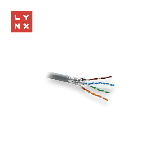 LYNX FTP kabel,  Cat6,  PVC (Eca),  celoměděný,  vnitřní,  šedý,  cívka 305m