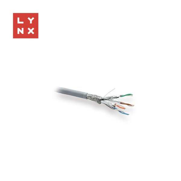 LYNX SFTP kabel,  Cat6a,  LSZH,  celoměděný,  vnitřní,  šedý,  cívka 500m