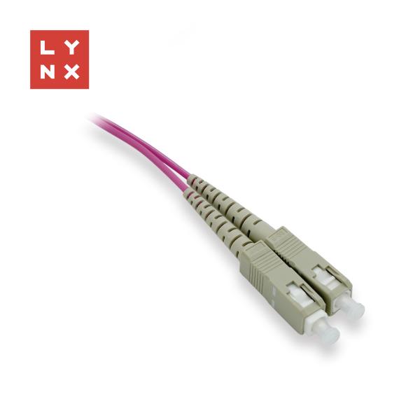LYNX duplexní patch kabel MM,  OM4,  SC/ SC,  50/ 125µm,  15m