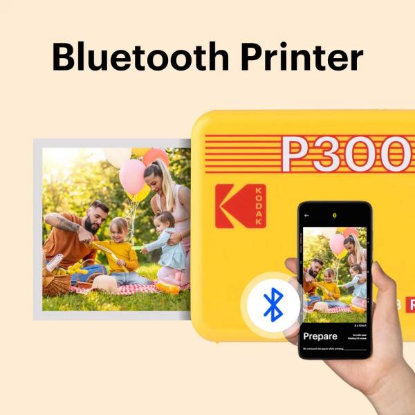 KODAK přenosná tiskárna Mini 3 Retro P300R žlutá3