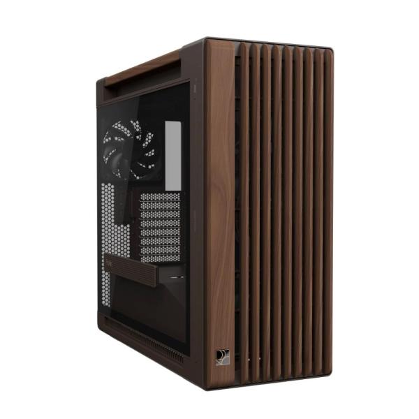 ASUS case PROART PA602 WALNUT WOOD RETRO TG, Mid Tower, průhledná bočnice, hnědá1