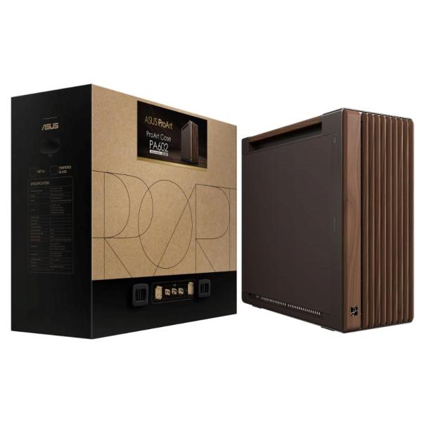 ASUS case PROART PA602 WALNUT WOOD RETRO METAL, Mid Tower, hnědá17