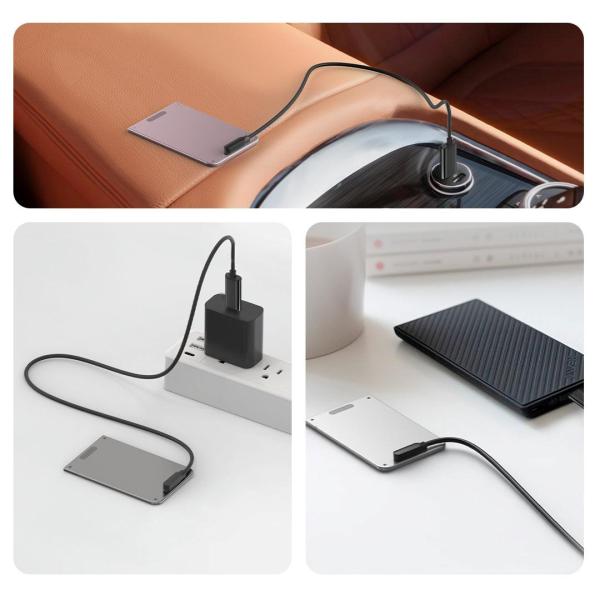 PLAUD NOTE Accessory Kit Black - Nabíječka a magnetický clip,  černá2