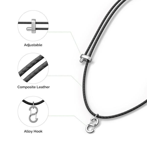 PLAUD Note Pin Lanyard Black - Řemínek na krk,  černý