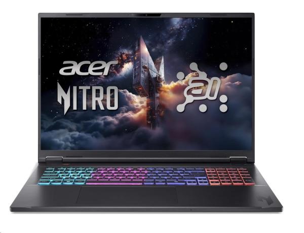 ACER NTB Nitro 18 AI (AN18-61-R3KG), AI 9 365, 18" 2560x1600, 32GB, 1TB SSD, RTX 5060, W11 Home, Obsidian Black0