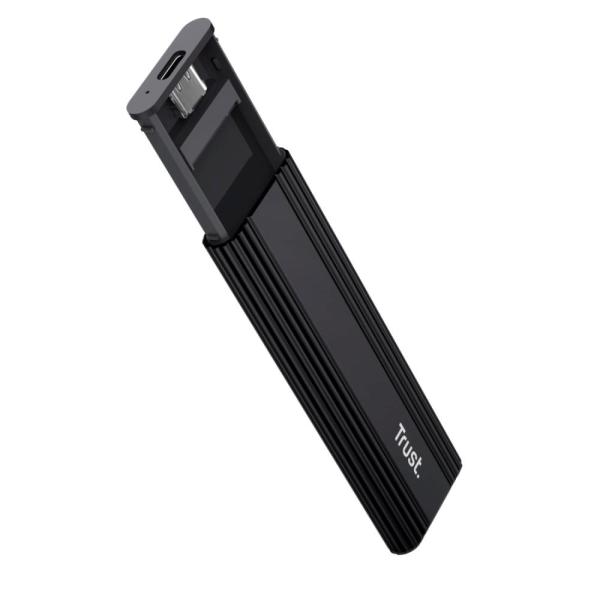 TRUST Externí box pro M.2 SSD, USB-C 3.2 Gen2, M.2 2280, černá1