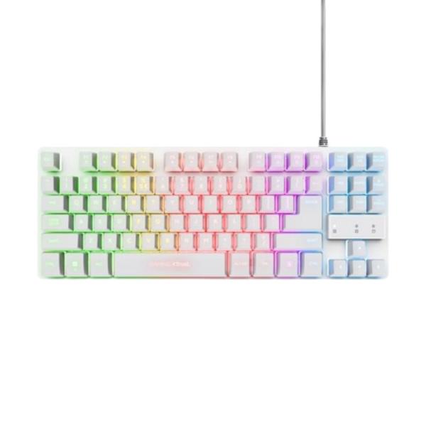 TRUST Sada klávesnice + myš + mousepad GXT 794W 3v1 Gaming Bundle, bílá1