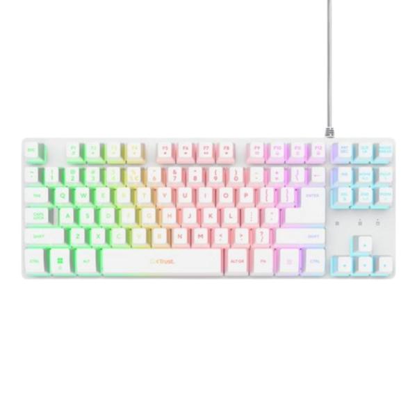 TRUST GXT833 THADO TKL KEYBOARD WHT US