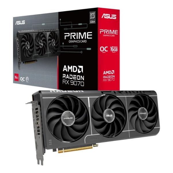 ASUS VGA AMD Radeon RX 9070 PRIME OC EVO 16GB,  RX 9070,  16GB GDDR6,  3xDP,  1xHDMI