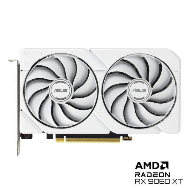 ASUS VGA AMD Radeon RX 9060 XT DUAL 16GB WHITE,  RX 9060 XT,  16GB GDDR6,  2xDP,  1xHDMI0