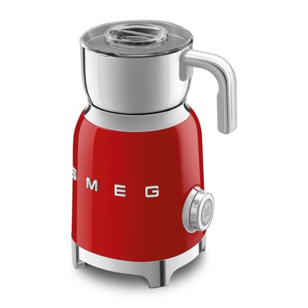 Smeg MFF11RDEU napěňovač mléka,  500 W,  600 ml /  2, 5 šálku,  horká čokoláda /  mléko,  lehká pěna,  červená - opraveno2