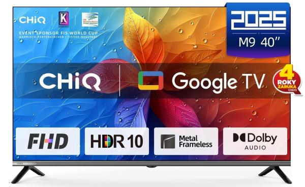 CHiQ L40M9G  TV 40",  Full HD,  smart,  Google TV,  Dolby Audio,  dbx-tv,  HDR 10