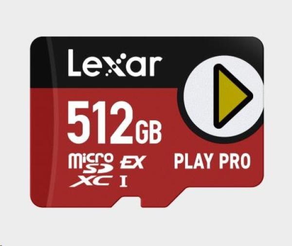 Lexar 512GB PLAY Pro microSD Express 7.1 C10 U3