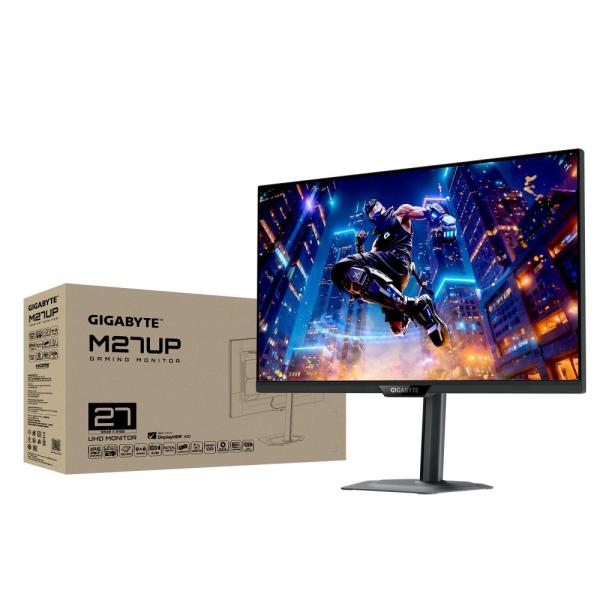 GIGABYTE LCD - 27" Gaming monitor M27UP, SS IPS, 3840x2160 UHD, 160Hz, 1000:1, 350cd/m2, 1ms, 2xHDMI, 1xDP2