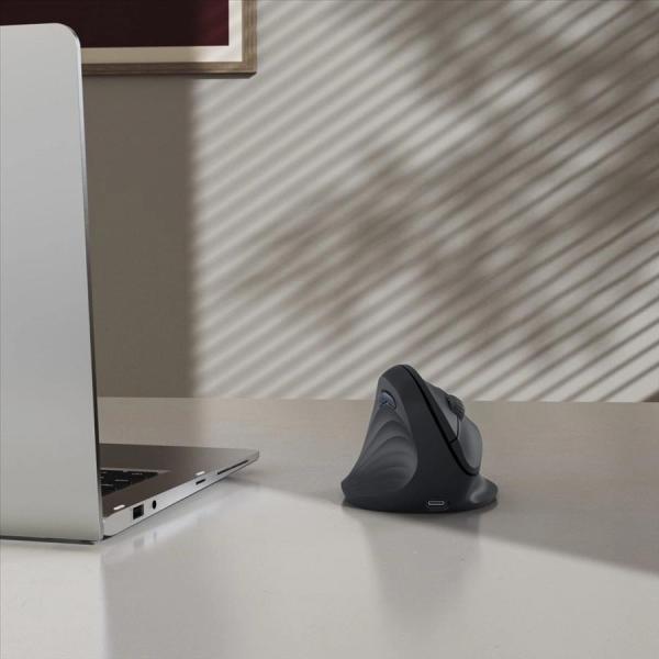 Hama vertikálna ergonomická bezdrôtová myš EWM-600L, pre ľavákov, nabíjacia, čierna5