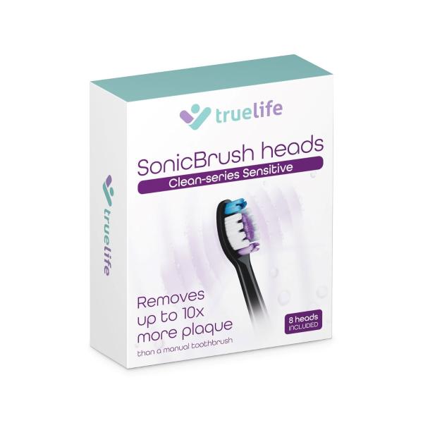 TrueLife SonicBrush Clean-series heads Sensitive black 8 pack3