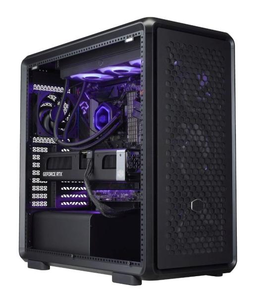Cooler Master case MasterFrame 600 Black,  Průhledná bočnice,  ATX,  3x 140mm Fan,  1x 120mm Fan,  Černá