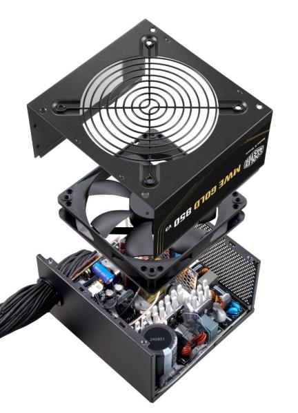 Cooler Master zdroj MWE Gold 850W V3,  120mm,  80+ Gold,  ATX 3.16