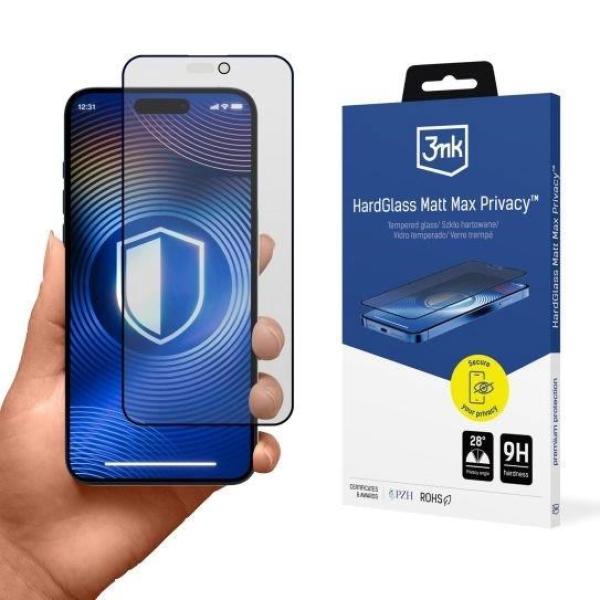 3mk tvrzené sklo HardGlass Matt Max Privacy pro Apple Iphone 17 Pro