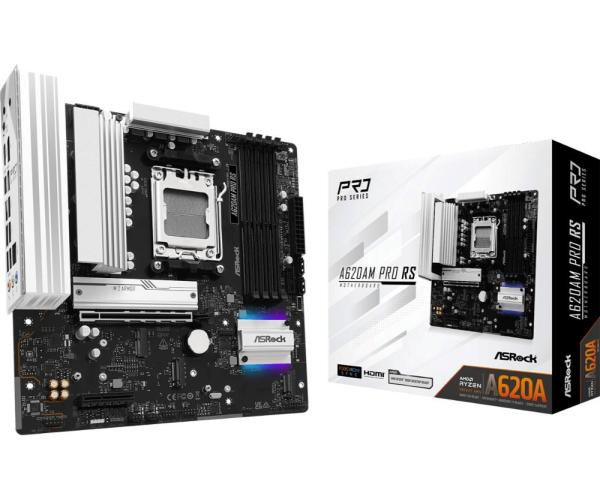 ASRock MB Sc AM5 A620AM PRO RS,  AMD X620A,  4xDDR5,  1xHDMI,  1xDP