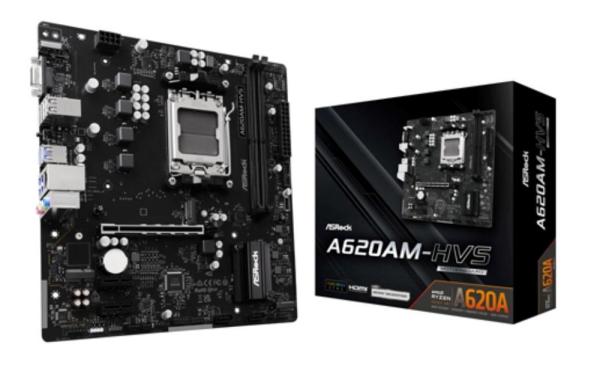 ASRock MB Sc AM5 A620AM-HVS,  AMD A620A,  2xDDR5,  1xHDMI