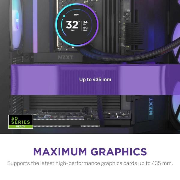 NZXT skříň H9 Flow RGB dvoukomorová ATX /  1x140 RGB mm /  1x 120mm RGB fan /  prosklená /  černá4