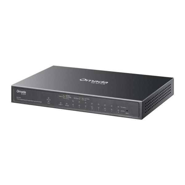 TP-Link OMADA switch ES210GP (9xGbE, 1xGbE/ SFPcombo, 8xPoE+, 63W,  fanless)2