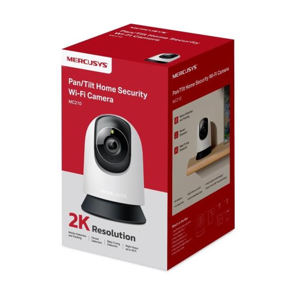 MERCUSYS MC210 domácí/ indoor kamera (3MP,  2K,  1296p,  IR 12m,  WiFi,  microSD)2
